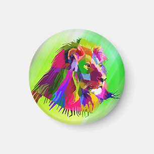 Lion Head Prismatic Pop Art Design-62502 Magnet