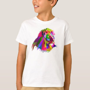 Lion  Head Prismatic Pop Art Design-62502 T-Shirt