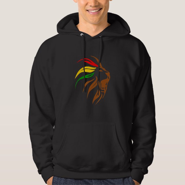 Lion Head Rasta Black History Month BLM Melanin Zo Hoodie (Front)