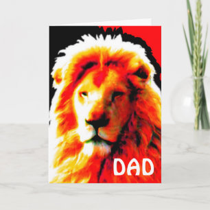 Lion Head Red 'You're Grrreat' Father's Day card