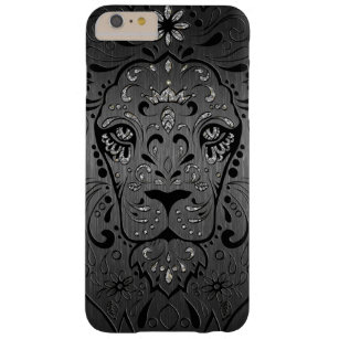 Lion Head Sugar Skull With Glitter Barely There iPhone 6 Plus Case
