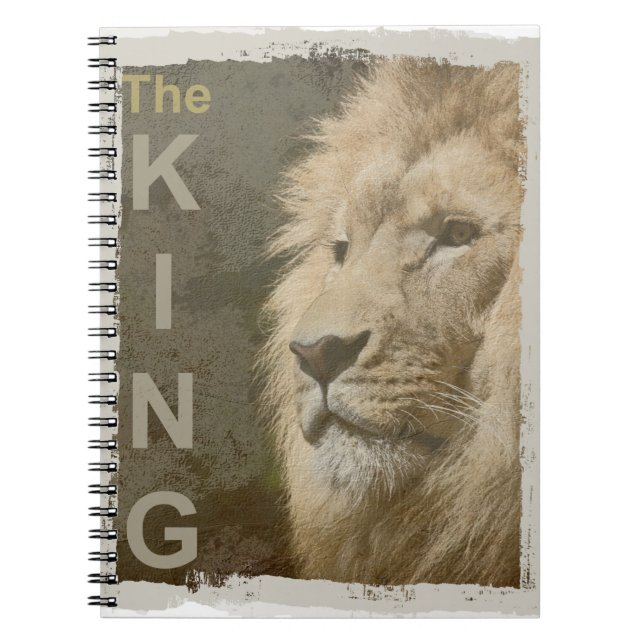 Lion Head The King Pop Art Picture Template Notebook (Front)