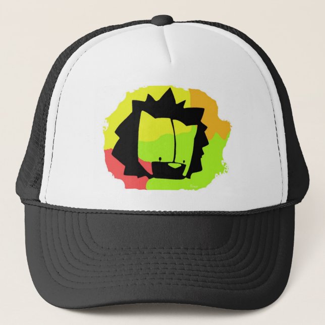 lion head trucker hat (Front)