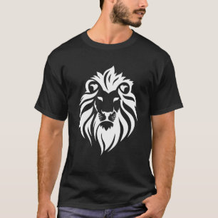 Lion Head Wild Cat Animal White T-Shirt