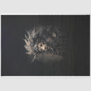 Lion Headdress Leather Jacket Decoupage Tissue Paper