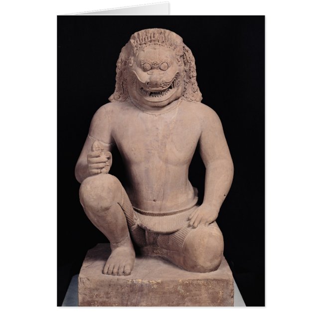 Lion-headed guardian, Banteay Srei Style, c.967 (Front)