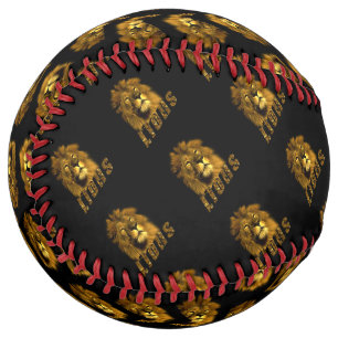 Lion Heads And Logo, Softball
