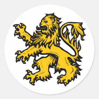 Lion Heart Classic Round Sticker