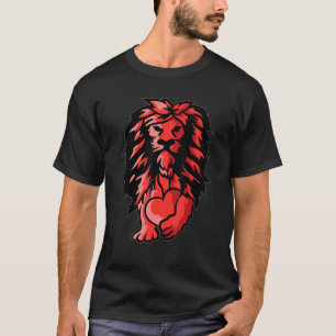 Lion Heart Valentines Day Cute Animal Love Wildlif T-Shirt