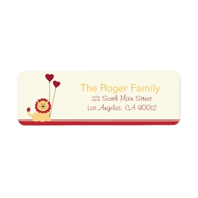 Lion Heart -Valentine's Day Labels (Front)