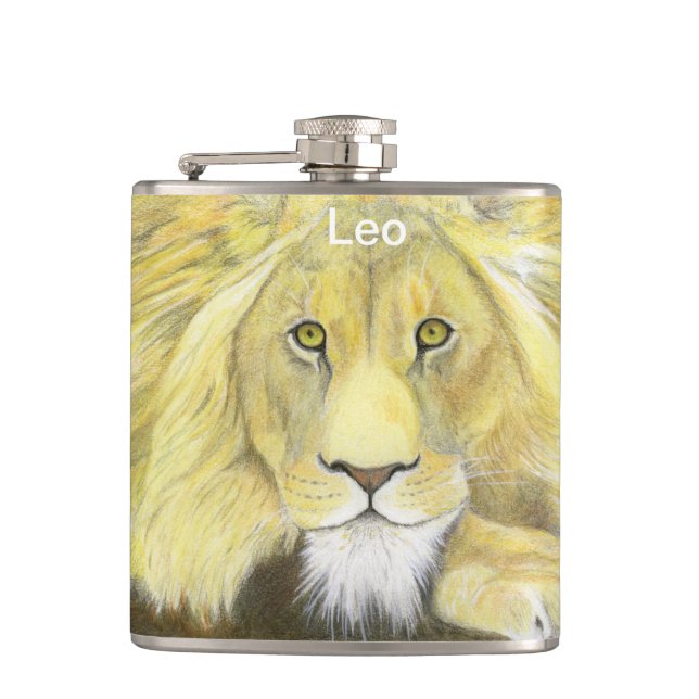 Lion Hip Flask (Front)