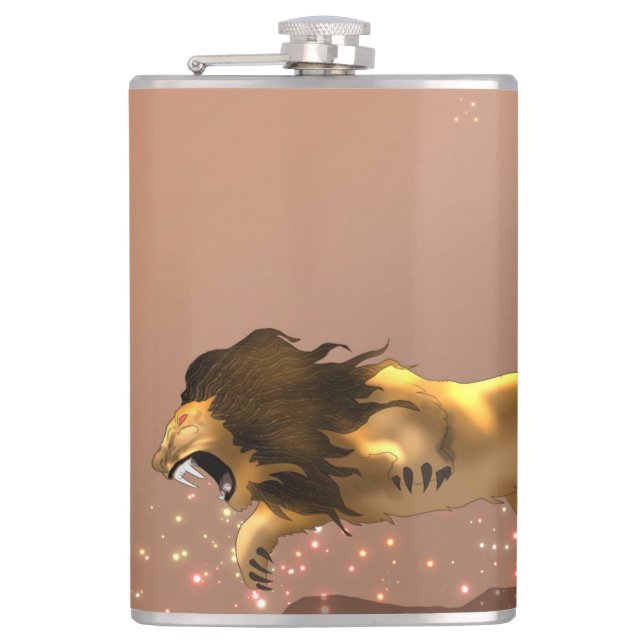 Lion  hip flask (Front)