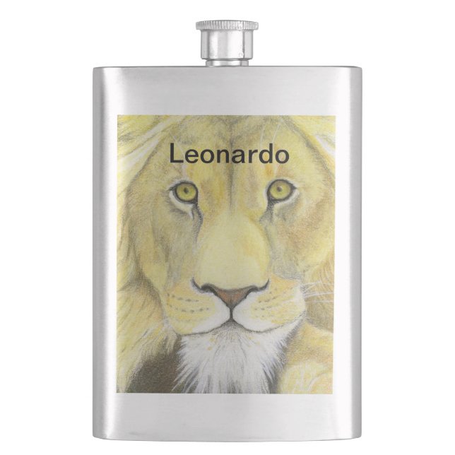 Lion Hip Flask (Front)