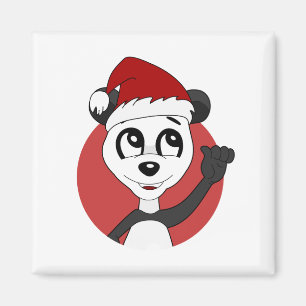 Lion holding a soccer ball cartoon magnet