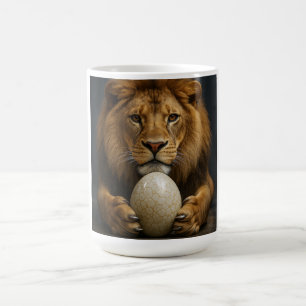Lion Holding Egg Coffee Mug