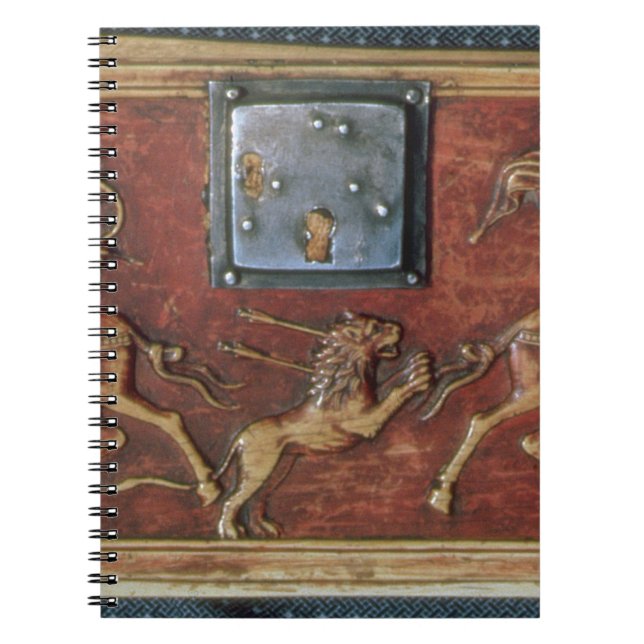 Lion Hunt, plaque from a Byzantine casket, 11th ce Notebook (Front)