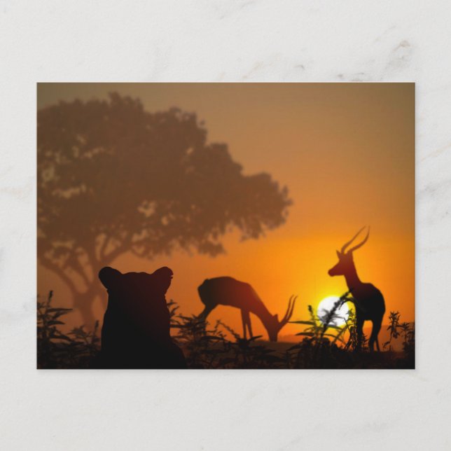 Lion Hunt Postcard (Front)