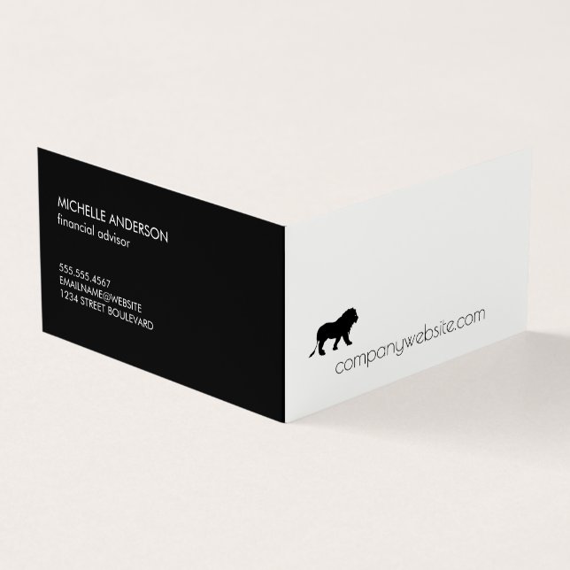 Lion Icon / Finance Business Card (Outside)