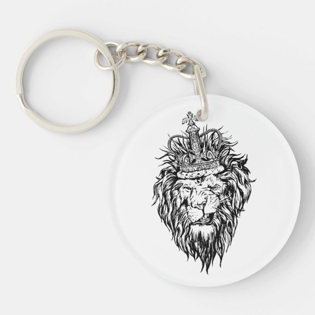 Lion in crown key ring (Front)