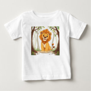 Lion in Forest Delight Baby T-Shirt