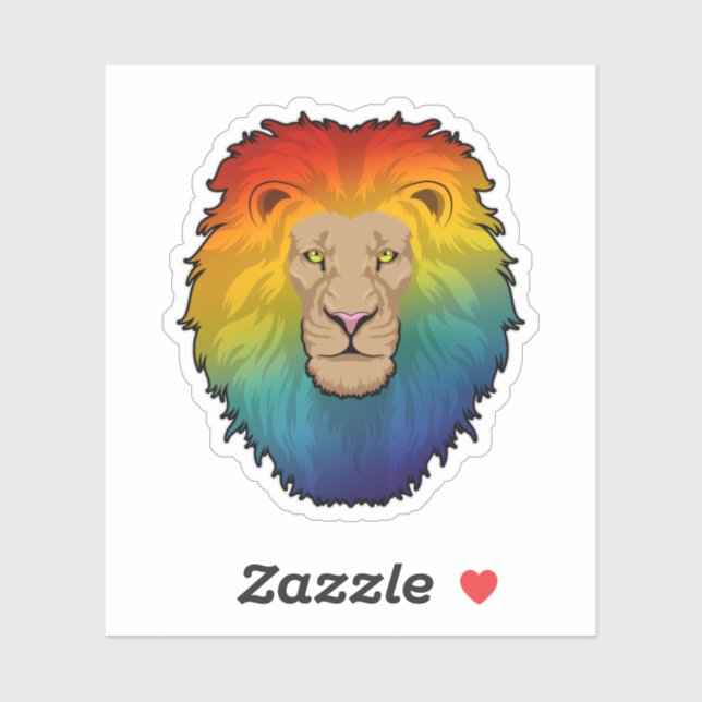 Lion in Rainbow Colours (Sheet)