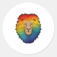 Lion in Rainbow Colours