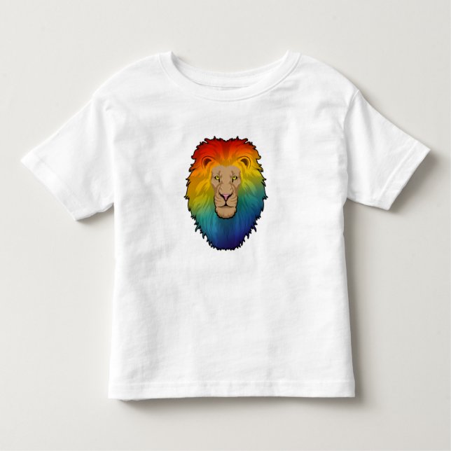 Lion in Rainbow Colours Toddler T-Shirt (Front)