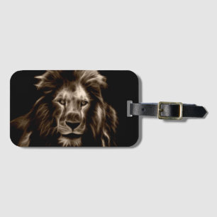 Lion in Sepia Luggage Tag
