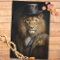 Lion in Suit, Hat with Flowers 1 Decoupage Paper