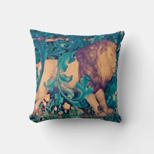 Lion in The Forest, William Morris Cushion