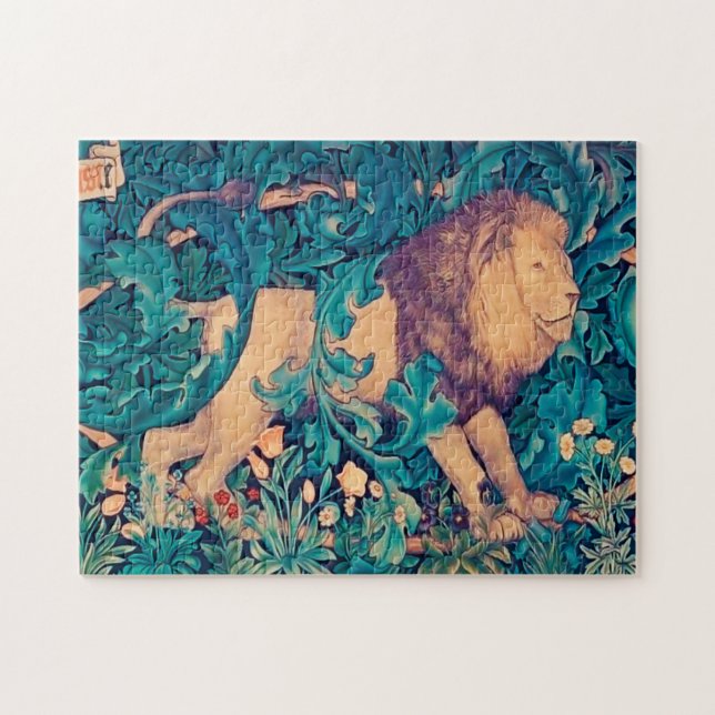 Lion in The Forest, William Morris Jigsaw Puzzle (Horizontal)