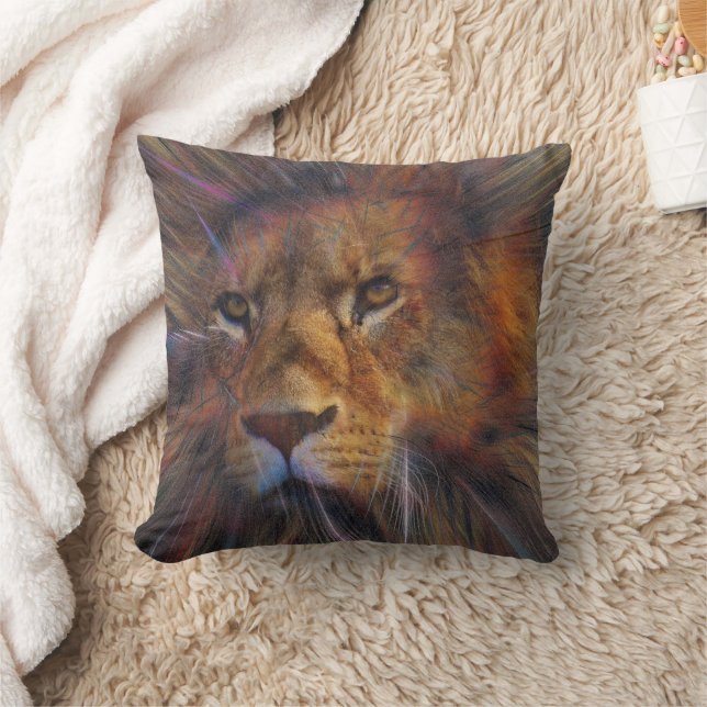 Lion in the Gallery Cushion (Blanket)