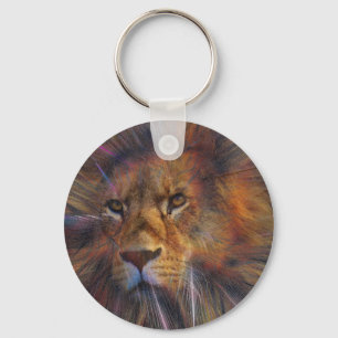 Lion in the Gallery Key Ring