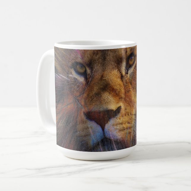Lion in the Gallery Mug (Front Left)