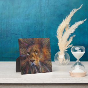 Lion in the Gallery Plaque with Easel