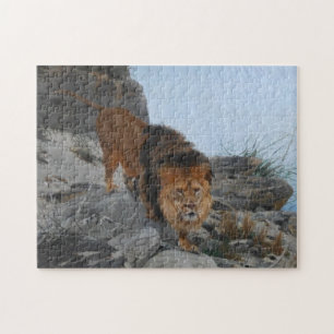 Lion in the Mountains (by Richard Friese) Jigsaw Puzzle
