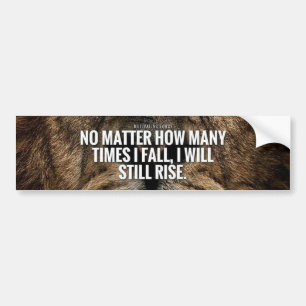 Lion Inspiration - Fall and Rise - Motivational Bumper Sticker