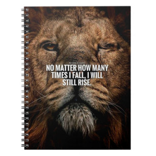 Lion Inspiration - Fall and Rise - Motivational Notebook
