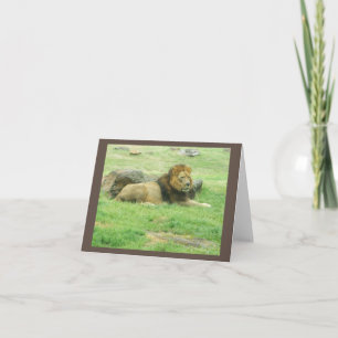 Lion Inspirational Note Card