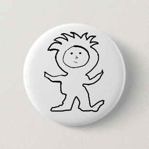 Lion Jammies Kid 6 Cm Round Badge