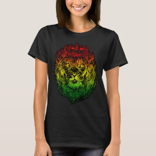 Lion Judah Rastafarian Ethiopian Lion Reggaeton P T-Shirt