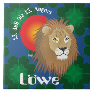 lion July 23 to August 22 Fliese Tile