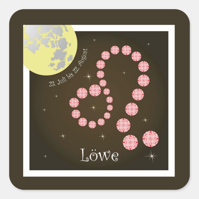 lion July 23 to August 22 sticker (Front)