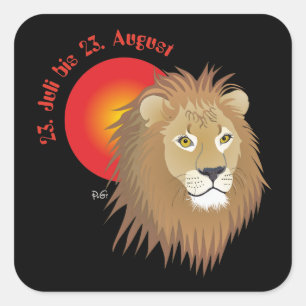 lion July 23 to August 22 sticker