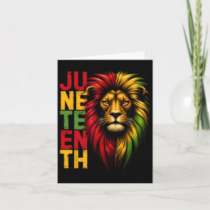 Lion Juneteenth 1865 Cool Black History African Am Card