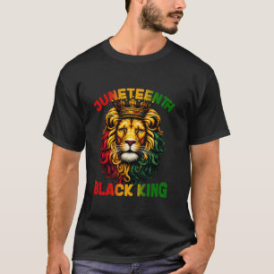 Lion Juneteenth Black King Melanin Father s day T  T-Shirt