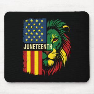Lion Juneteenth Cool Black History African America Mouse Pad