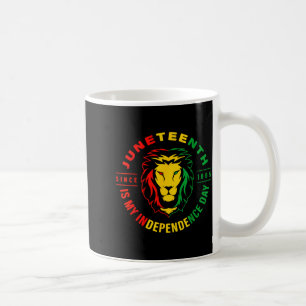 Lion juneteenth since 1865 is my independence day coffee mug