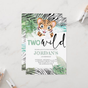 Lion Jungle Cute Second Birthday Invitation