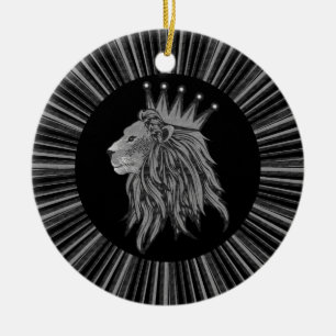 Lion - Jungle King Ceramic Tree Decoration